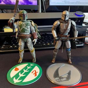 Boba Fett and Mandalorian Crest Coasters