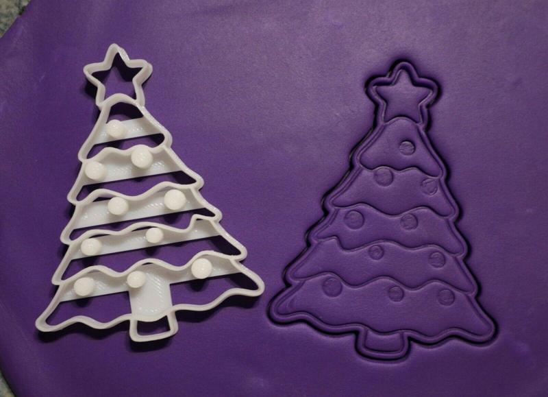 CHRISTMAS TREE COOKIE CUTTER AND EMBOSSER