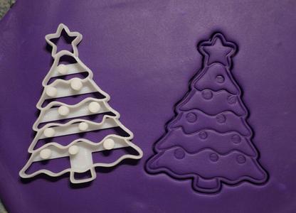 CHRISTMAS TREE COOKIE CUTTER AND EMBOSSER
