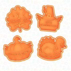 Thanksgiving day cookie cutter set of 4