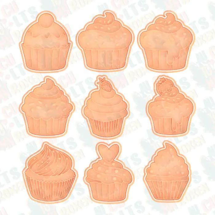Cupcake cookie cutter set of 9