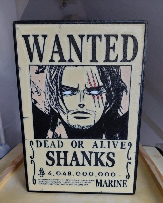 One Piece Wanted Shanks Lampe / Lightbox