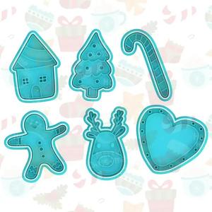 Christmas cookie cutter set of 6