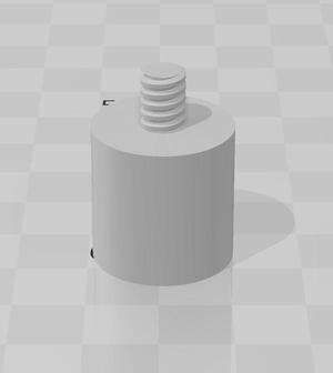 Camera tripod (male) to microphone stand (female) adapter
