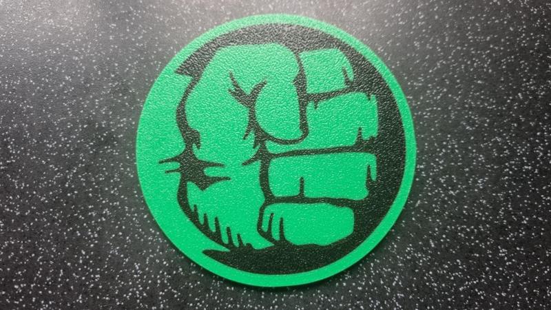 Hulk logo coaster