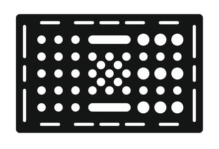 Universal plate 110x70x5 mm (stl file). V-Slot 2020, 2040, 2060, 4040