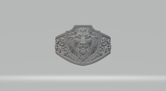 Lion Head Ring 3D Model 3D print model