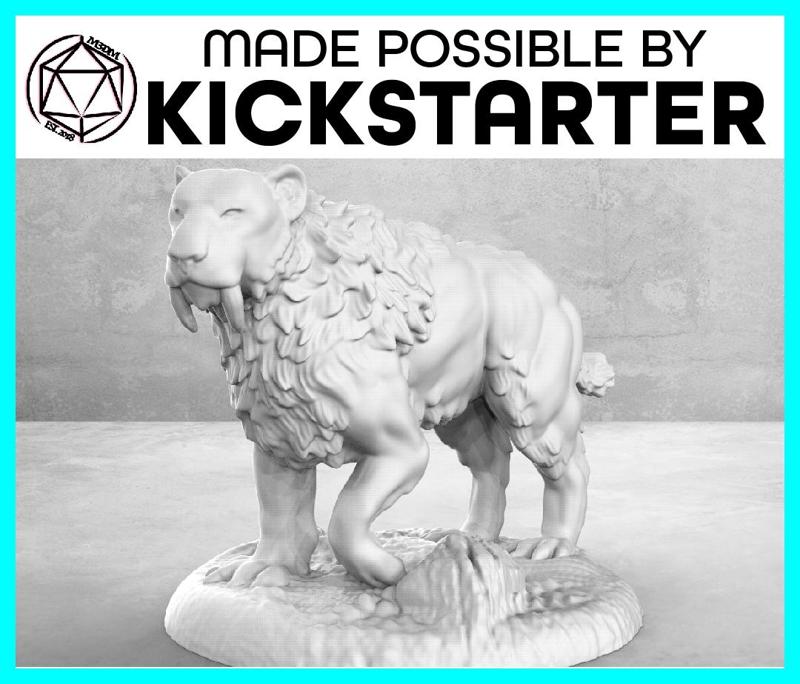 Saber Tooth Tiger - Casual Pose - Tabletop Miniature