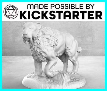 Saber Tooth Tiger - Casual Pose - Tabletop Miniature