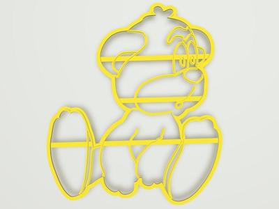Seated tiger COOKIE CUTTER