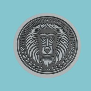 Baboon Medallion Baboon 3d Print Model