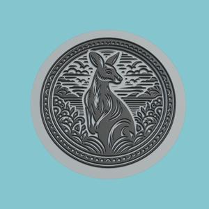 Kangaroo Medallion Kangaroo 3d Print Model