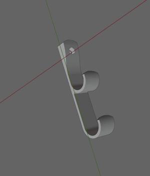 Hook hanger with hole (M6 screw)