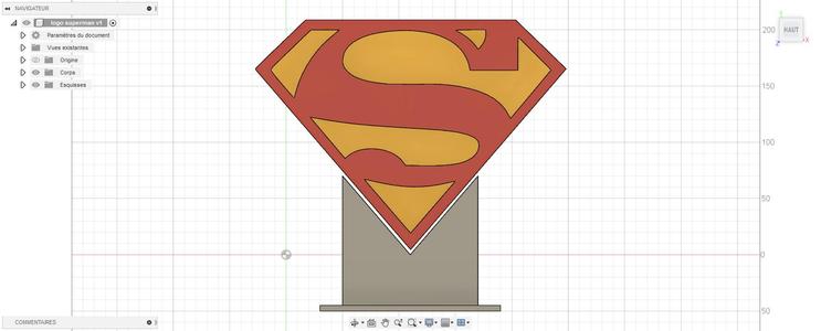 logo superman + socle