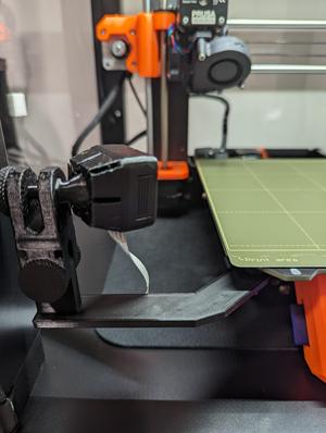 Bed Mount for Articulating Raspberry Pi Camera for Prusa MK3 (45 degree for Lack)