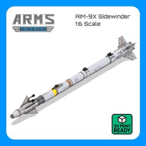 🚀AIM-9X Sidewinder 1/6th Scale - Extreme Detail - 3D Print Ready