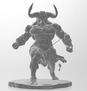 minotaur diorama sculpture