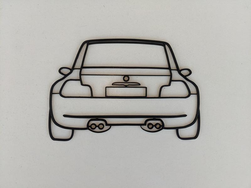 Wall decoration BMW Z3M Coupé rear view