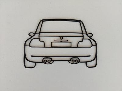 Wall decoration BMW Z3M Coupé rear view