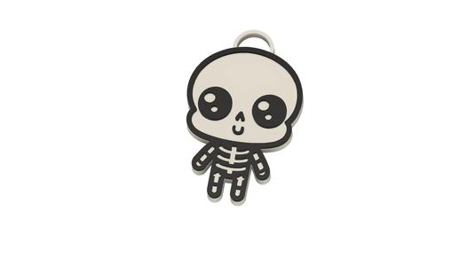 Playful Skeleton Keychain - Adorable Halloween Charm