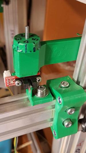 Converted optical Z Endstop with the adjustment disk 0.5 mm turnover.