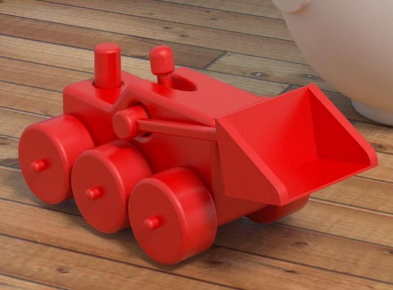 Mechanical toy shovel