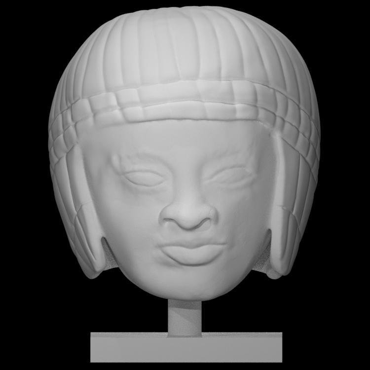 Limestone head of a woman