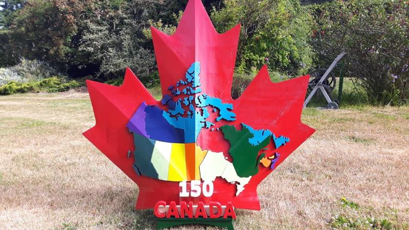 Maple Leaf with Provinces