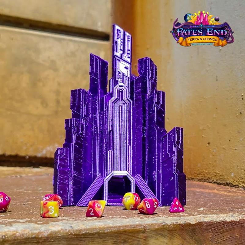 Cyberpunk City Dice Tower - SUPPORT FREE!