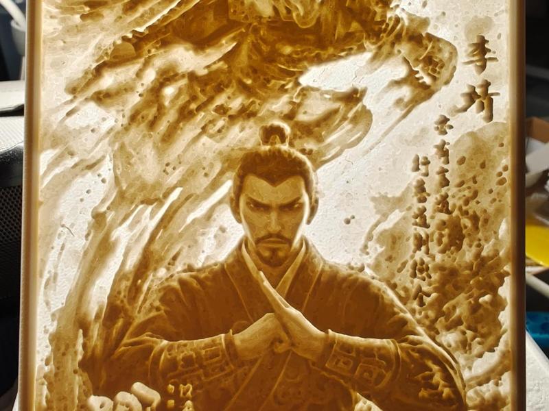 Li Jing and Nezha Poster Lithophane