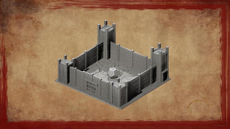 Wooden Fortress Dice Tray