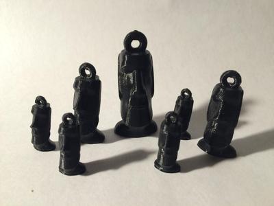 Moai Easter Island Head - Earrings and Pendants