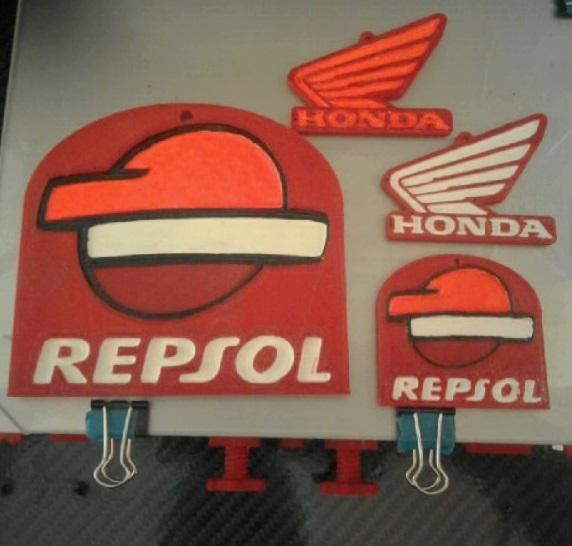 Honda Repsol keychain or scale up for wall art