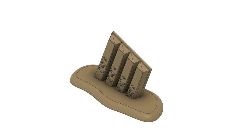 Chocolate bar melting