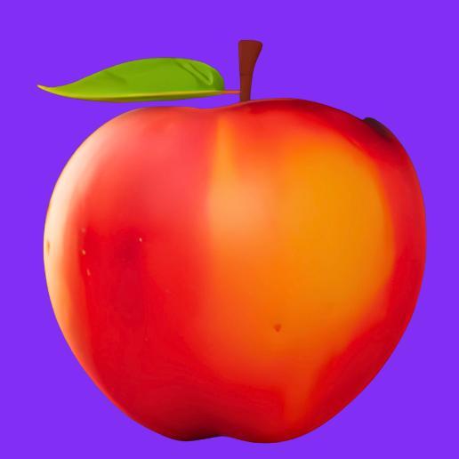 Glossy Red and Yellow Apple