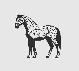 Geometric Low Poly Horse 2 / 2D wall art