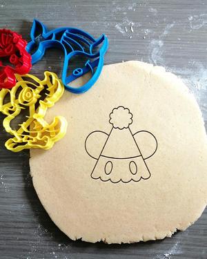 Mouse ear party hat disney cookie cutter + outline
