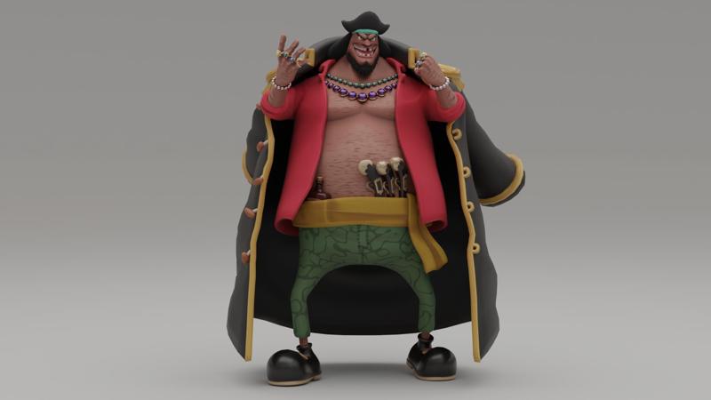 Blackbeard Fan Art Figure – One Piece Decor