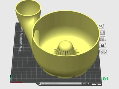 Hydrodynamic automatic fruit and vegetable drainer, suitable for a1mini