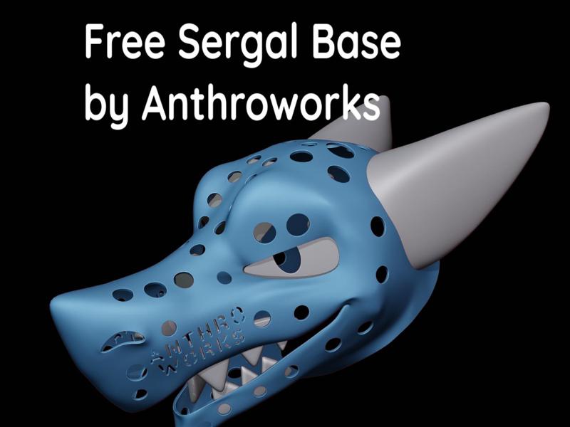 Toony Sergal Fursuit Headbase with Fan Mounts