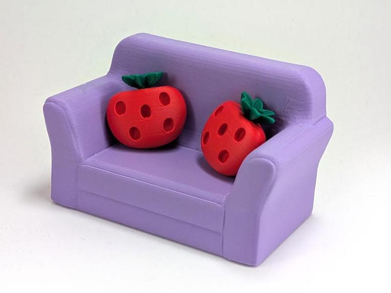 Miniature Strawberry Couch