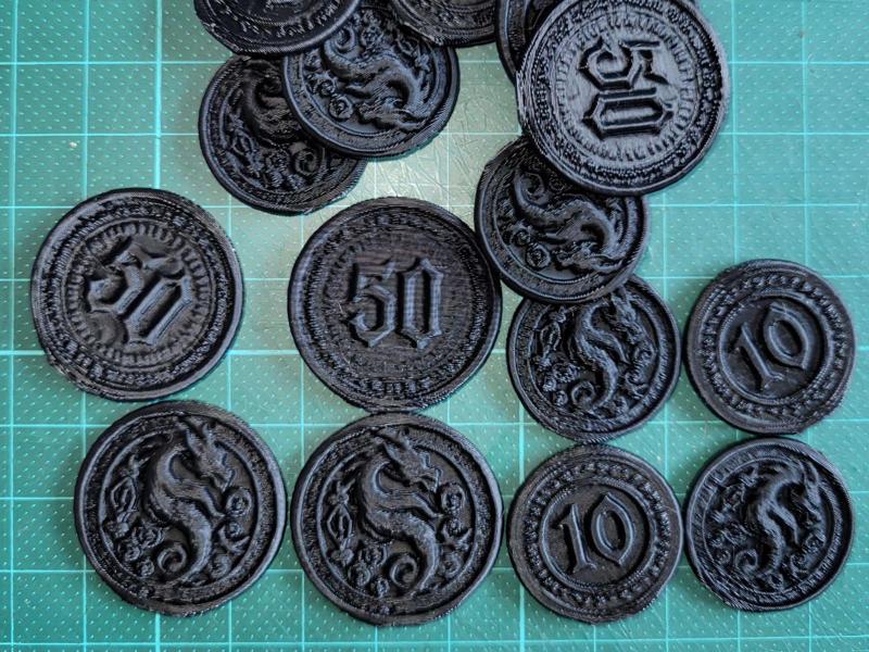 Dragon game pieces for role-playing games