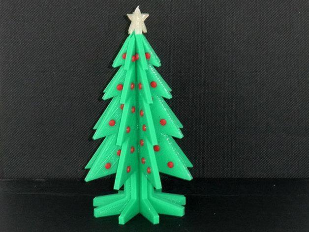 Christmas Tree - Your own personal mini 3D printed Christmas tree with coloured decorations!
