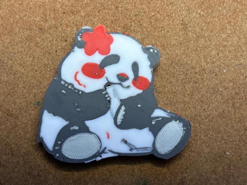 Panda Hua Hua refrigerator magnet, round, 5x3mm, single print takes one hour