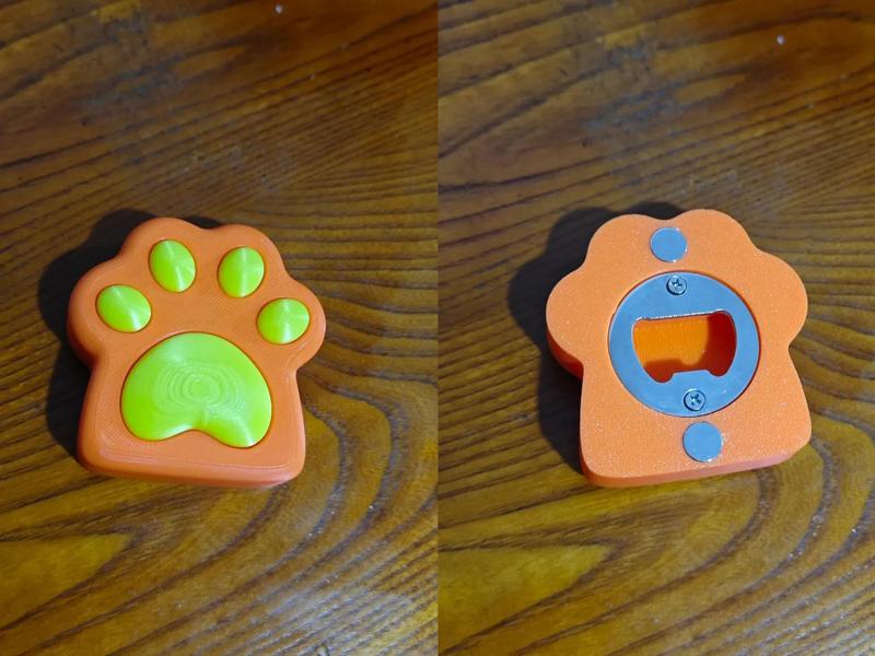 Paw Bottle Opener (Refrigerator Magnet)