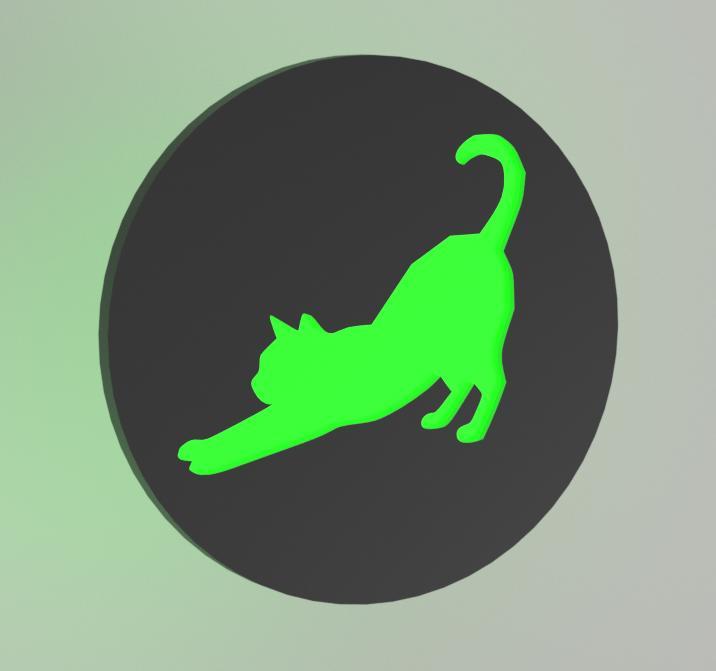 Stretching Cat 2 Piece Glow in the Dark Halloween Decoration Wall Art