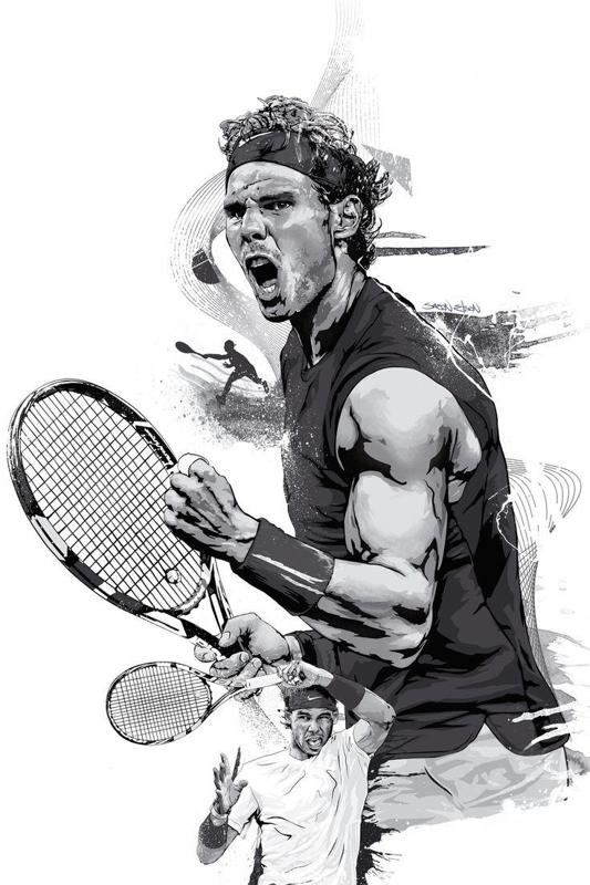 Frame / Decoration Rafael Nadal #1 | Frame Rafael Nadal Tennis Tupe Hueforge