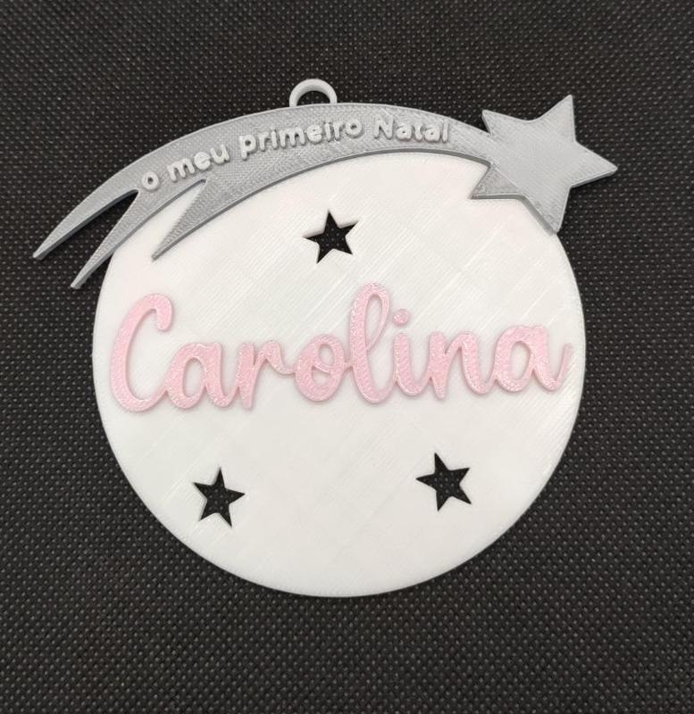 Carolina Natal editable ornament text