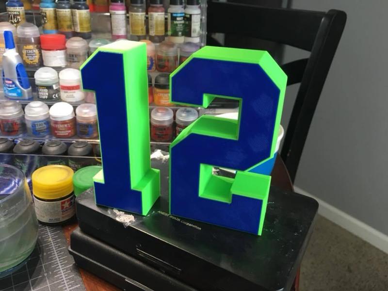 Sea Hawks 12th Man 12 for Desk Cube :)
