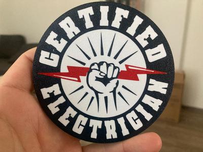 Certified Electrician coaster